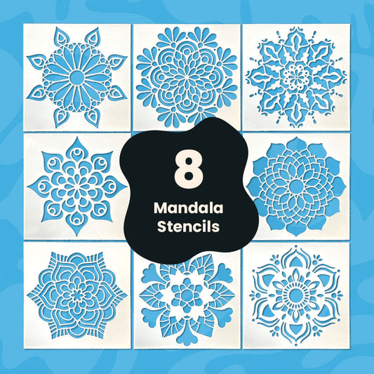 Mandala Stencil Set - 8 stuks